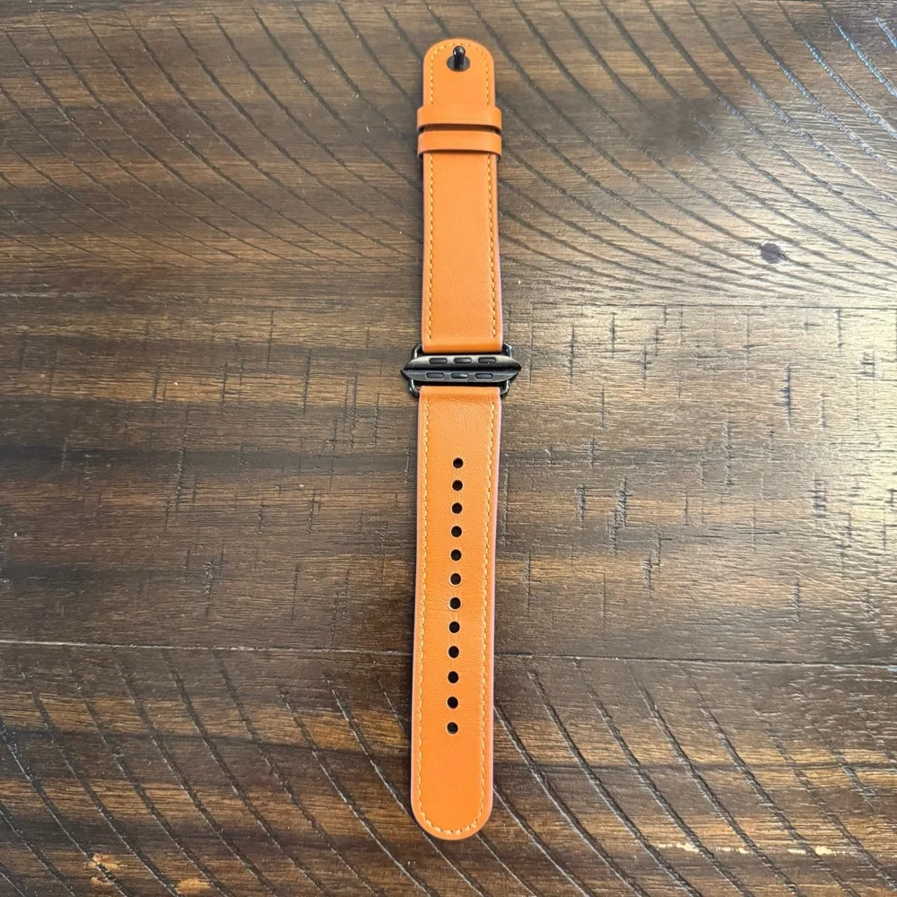 2 Leather Bands Compatible With Apple Watch (Black & Brown)